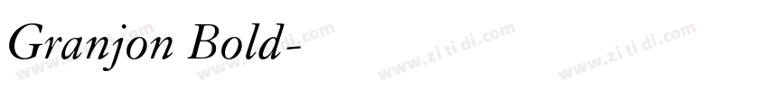 Granjon Bold字体转换